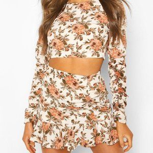 Floral Open Back Blouse